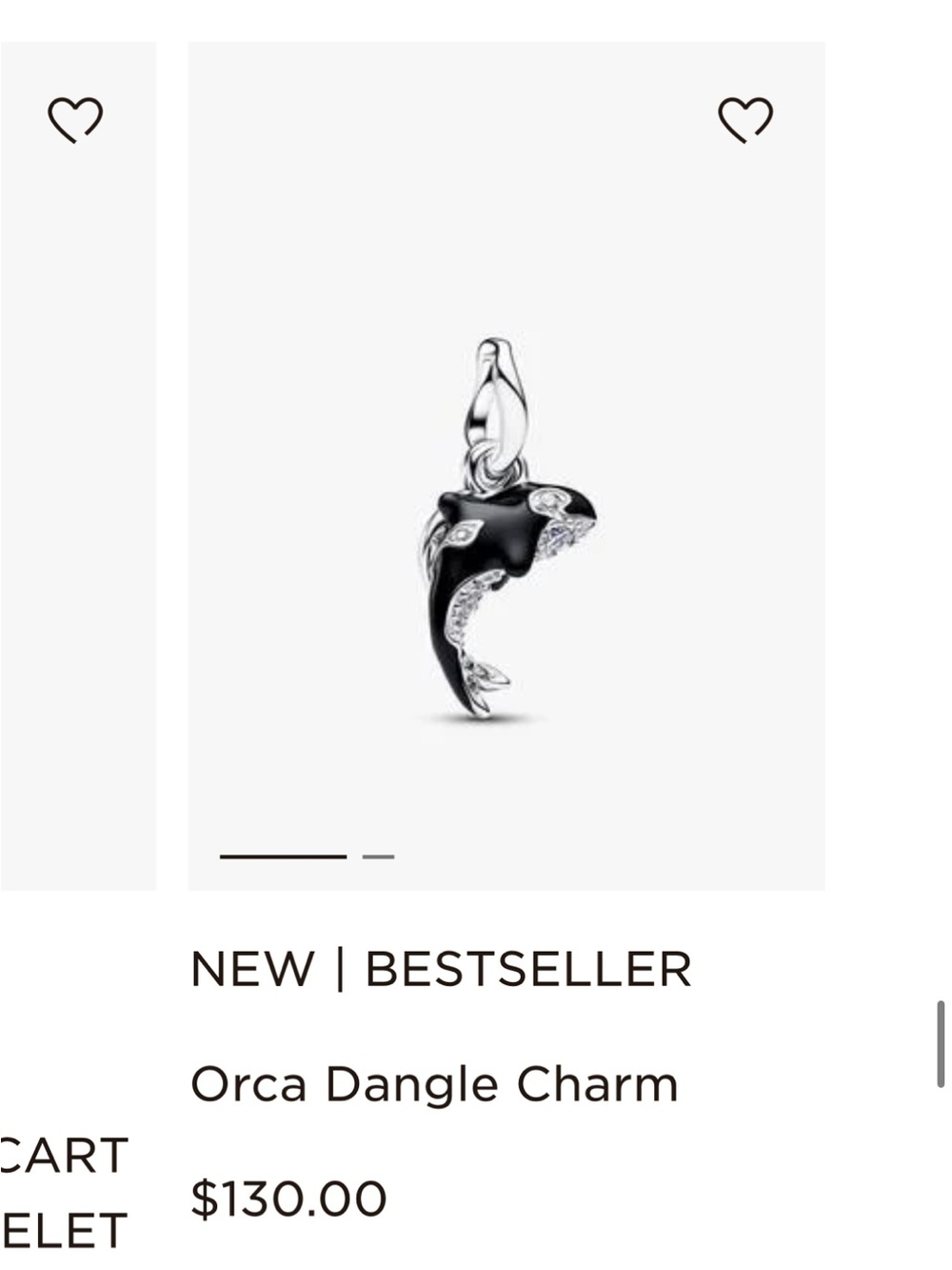 Pandora Orca Dangle Charm